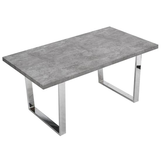 Corbin Rectangular Wooden Dining Table In Concrete Effect