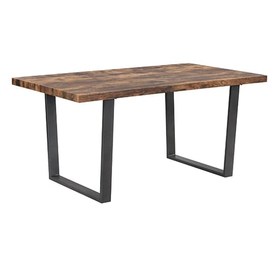 Corbin Wooden Dining Table Rectangular In Rustic Oak