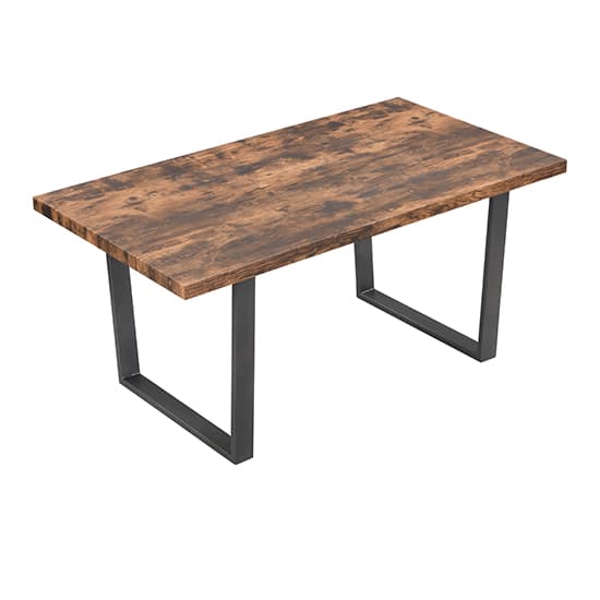 Corbin Wooden Dining Table Rectangular In Rustic Oak