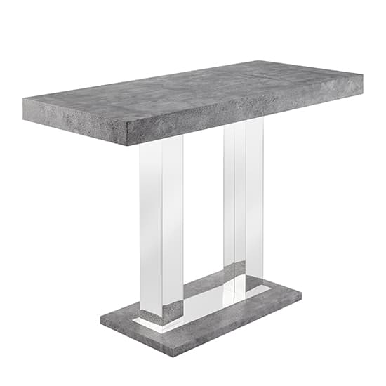 Cortina Large Concrete Effect Bar Table 6 Canyon Black Stools