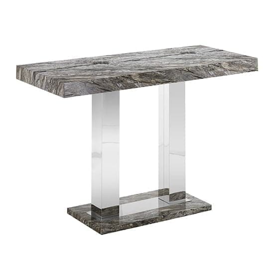 Cortina Melange Effect Bar Table Large 6 Canyon Grey Stools