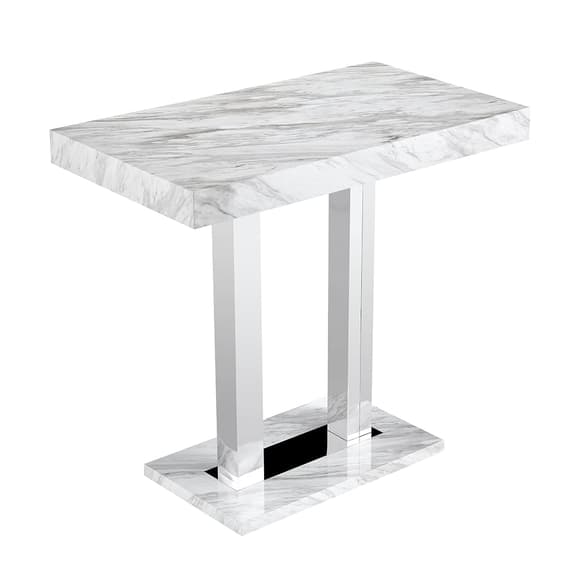 Cortina Small Magnesia Bar Table With 4 Canyon Grey Stools