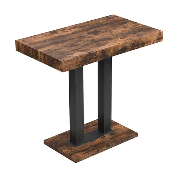 Cortina Wooden Bar Table In Rustic Oak