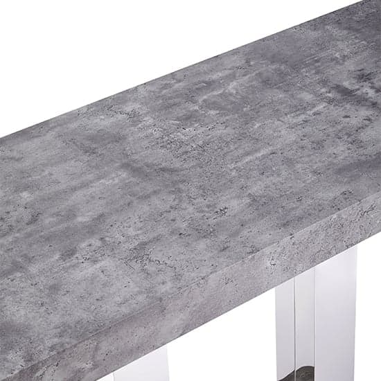 Cortina Wooden Bar Table Rectangular Large In Concrete Effect