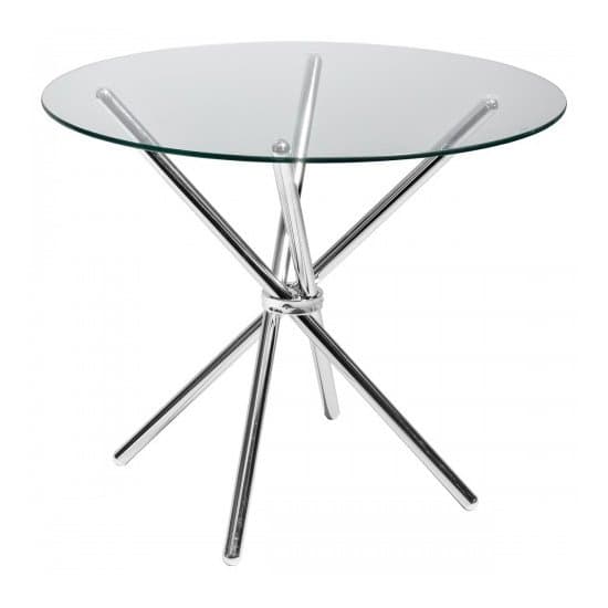 Cripple Cross Glass Dining Table With 4 Girona Teal White Chairs