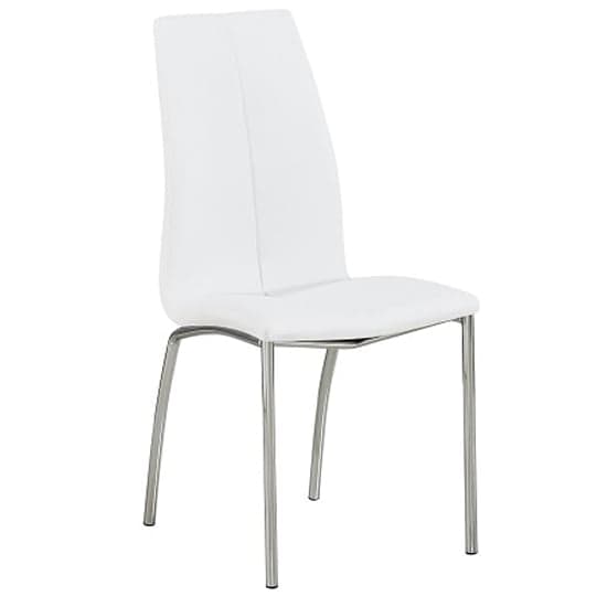 Devlin Diva Marble Effect Dining Table 6 Opelika White Chairs