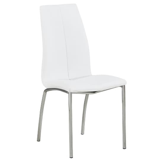 Devlin Melange Marble Effect Dining Table 4 Opelika White Chairs