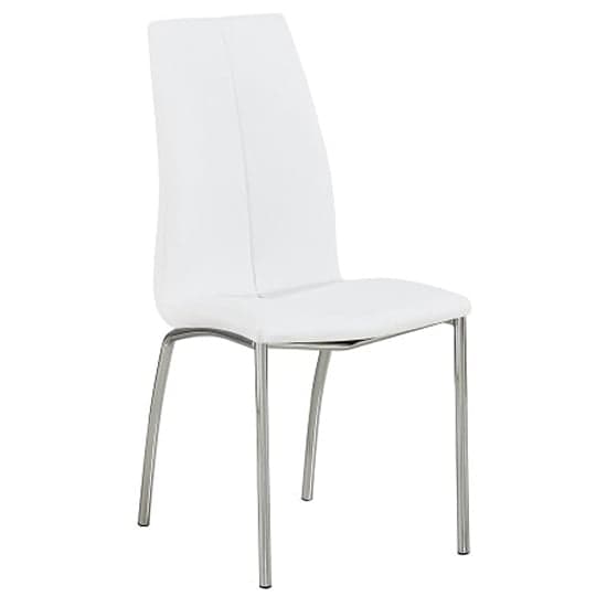 Devlin Melange Marble Effect Dining Table 6 Opelika White Chairs