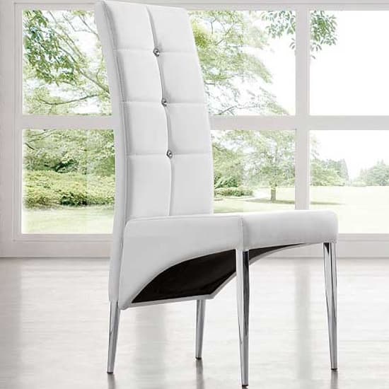 Eldon Convertible White Gloss Dining Table 6 Versilia White Chairs