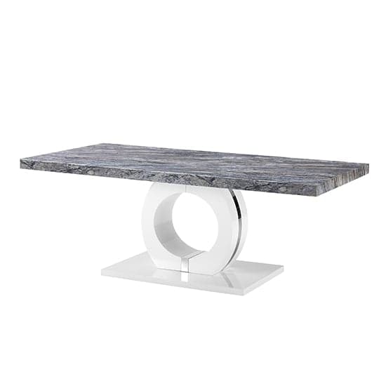 Halifax High Gloss Coffee Table In Melange Marble Effect