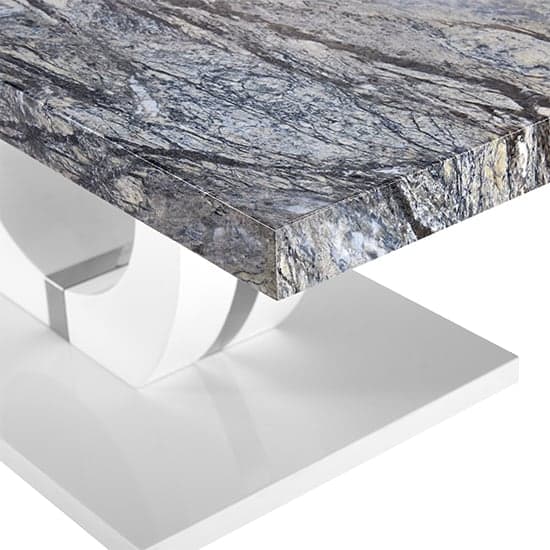 Halifax High Gloss Coffee Table In Melange Marble Effect