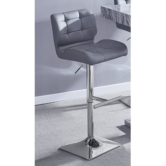 Halifax Magnesia Marble Effect Bar Table 4 Canyon Grey Stools