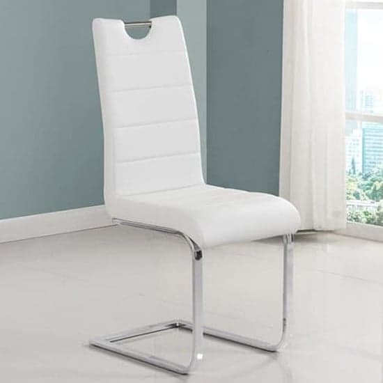 Halifax Melange Marble Effect Dining Table 6 Petersburg White Chairs