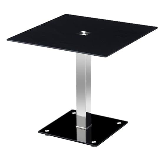 Hartville Black Glass Bistro Dining Table 4 Paradise Black Chairs