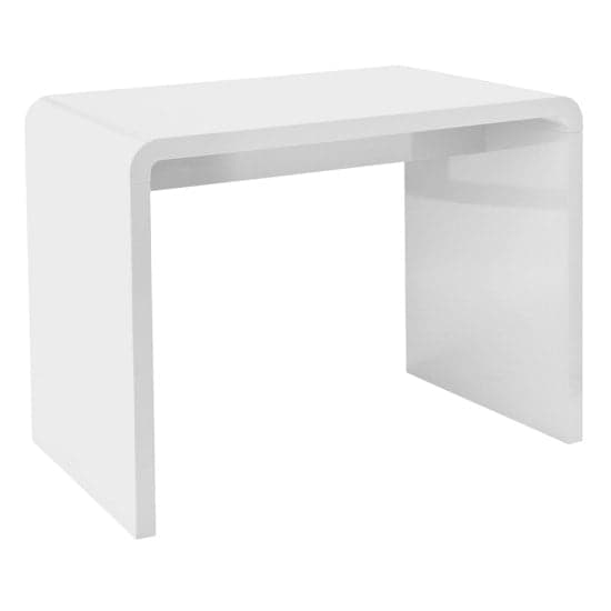 Hudsonville Rectangular High Gloss Computer Desk In White