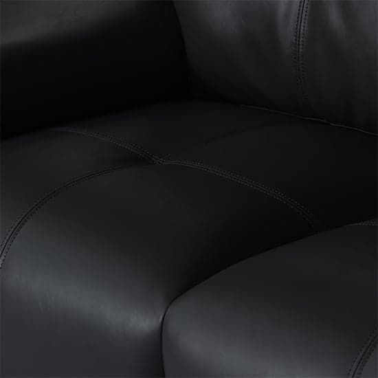 Kansas Faux Leather 2 Seater Sofa In Black