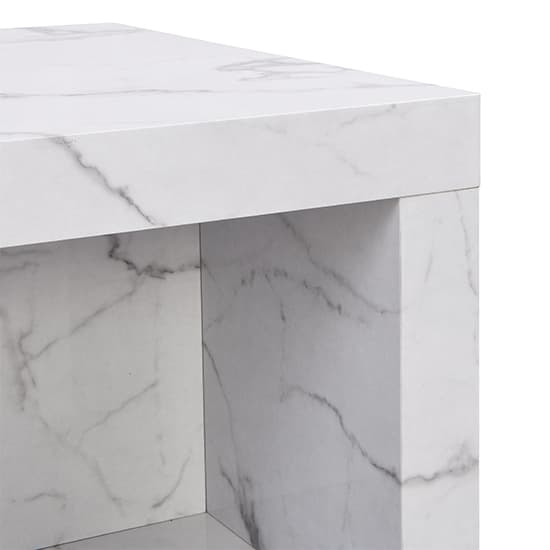 Lynn High Gloss Coffee Table In Diva Marble Effect