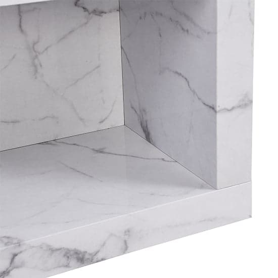 Lynn High Gloss Coffee Table In Diva Marble Effect