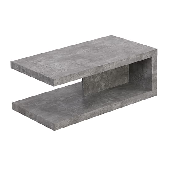 Lynn Wooden Coffee Table In Concrete Effect