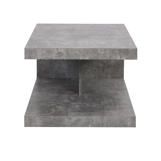 Lynn Wooden Coffee Table In Concrete Effect