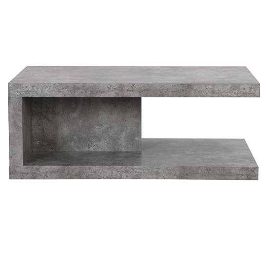 Lynn Wooden Coffee Table In Concrete Effect