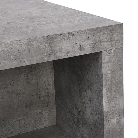 Lynn Wooden Coffee Table In Concrete Effect