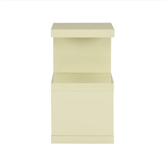 Maharani High Gloss S Shape Design Side Table In Cream