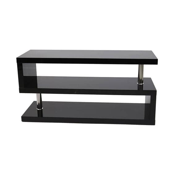 Maharani High Gloss S Shape Design TV Stand In Black