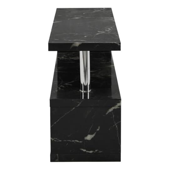 Maharani High Gloss S Shape TV Stand In Milano Marble Effect