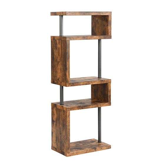 Maharani Wooden Shelving Unit In Rustic Oak