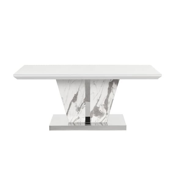 Merrill High Gloss Coffee Table In Filo Marble Effect Glass Top