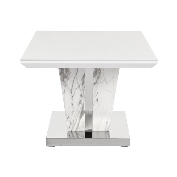 Merrill High Gloss Coffee Table In Filo Marble Effect Glass Top