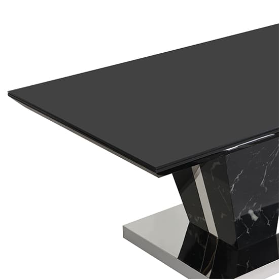 Merrill High Gloss Coffee Table In Milano Marble Effect Glass Top