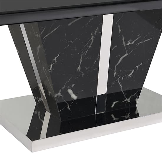 Merrill High Gloss Coffee Table In Milano Marble Effect Glass Top