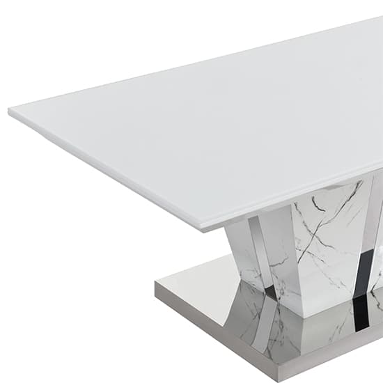 Merrill High Gloss Coffee Table In Vida Marble Effect Glass Top