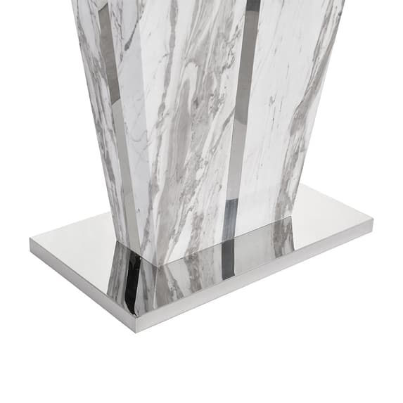 Merrill High Gloss Console Table In Filo Marble Effect Glass Top