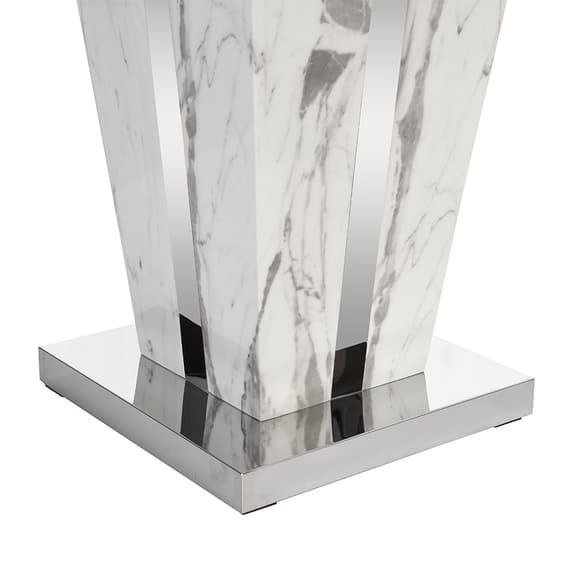 Merrill High Gloss Lamp Table In Filo Marble Effect Glass Top