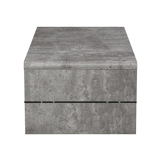 Monza Coffee Table In Concrete Effect With Glass Undershelf