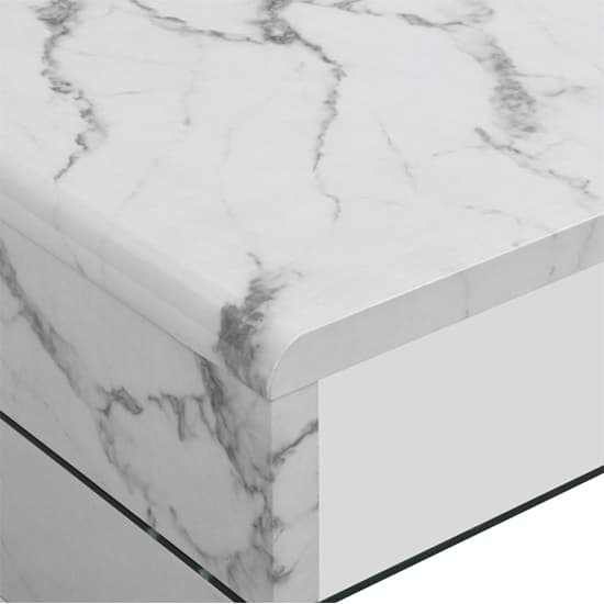 Monza High Gloss Coffee Table In Diva Marble Effect