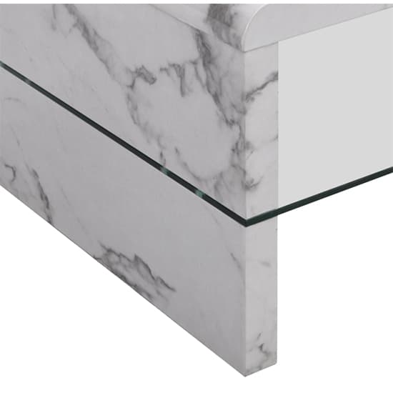 Monza High Gloss Coffee Table In Diva Marble Effect