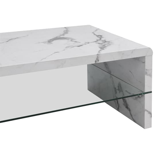 Monza High Gloss Coffee Table In Diva Marble Effect