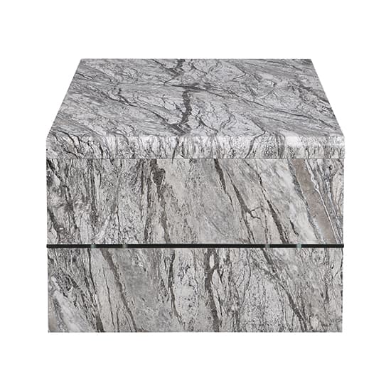 Monza High Gloss Coffee Table In Melange Marble Effect