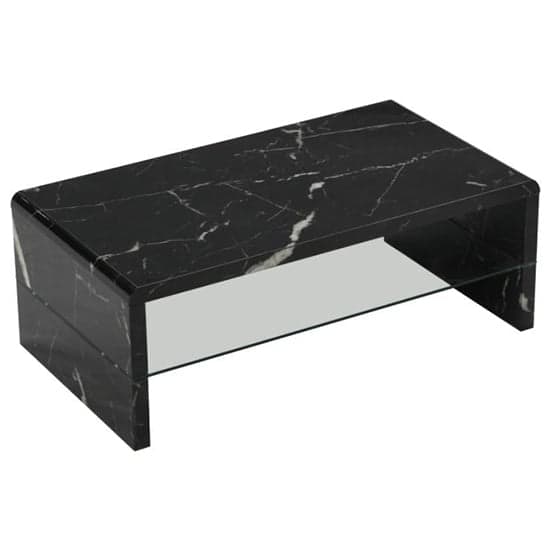 Monza High Gloss Coffee Table In Milano Marble Effect