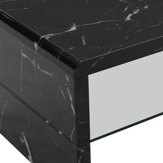 Monza High Gloss Coffee Table In Milano Marble Effect