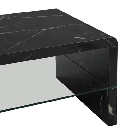 Monza High Gloss Coffee Table In Milano Marble Effect