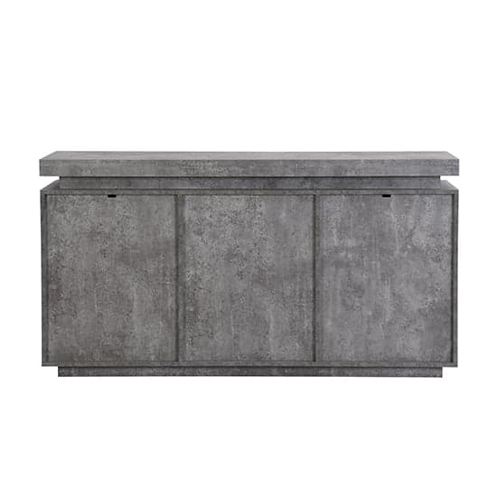 Odense Sideboard With 2 Door 4 Drawer In Concrete Effect And LED