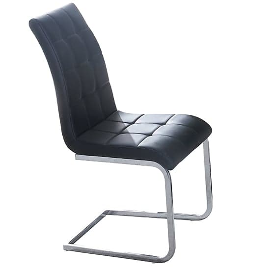 Paradise Faux Leather Dining Chair In Black