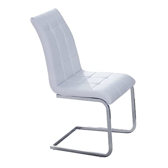 Paradise Faux Leather Dining Chair In White