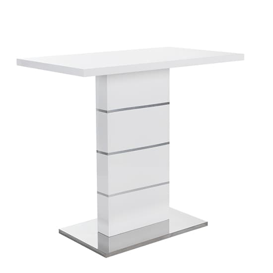 Parker High Gloss Bar Table Rectangular In White