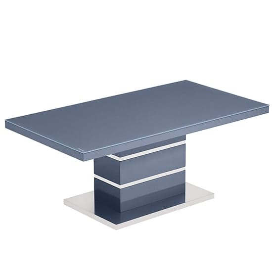 Parker High Gloss Coffee Table In Grey With Glass Top